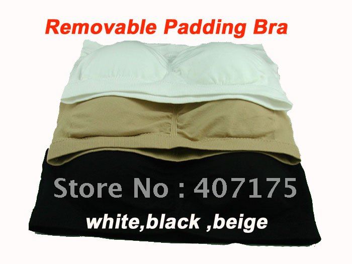 600pcs/lot(200set) freeshipping Strapless Bra Bandeau Bra with removal pads,3 Color A Set Only One Set Sale (OPP bag)