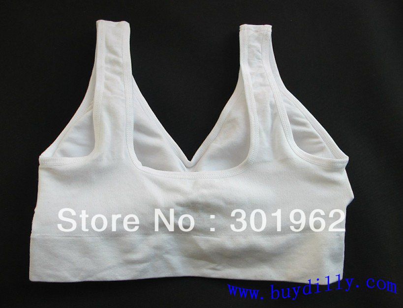 600pcs/lot(200sets) Padded Genie Bras 3Pcs=One Set: 1White & 1 Black & 1 Beige, Size: S-3XL,Only One Set Sale(OPP bag)