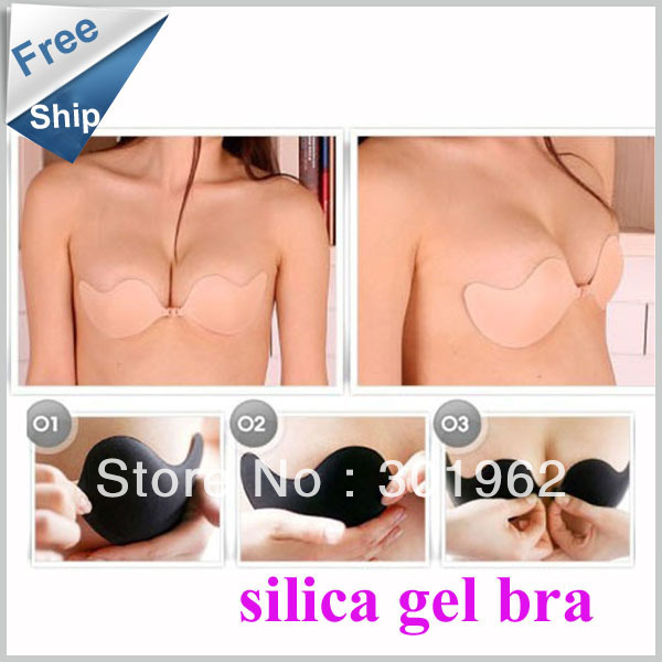 60pairs Invisible deep V-neck sexy seamless push up silica gel bra cover chest paste female underwear