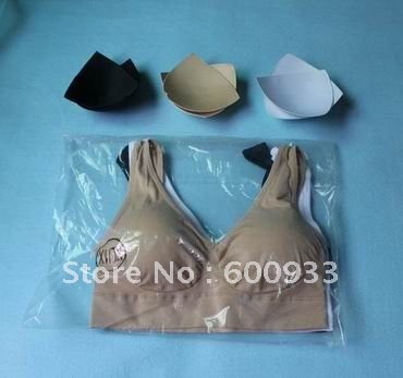 60pcs/lot=20sets EMS free shipping Genie Bra with removal pads in OPP Bag Package