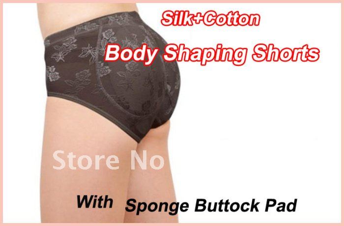 60pcs/lot Buttock Pad Body Shaping Shorts Soft Sponge Raise Buttocks Women Panties Low Waist Hold Buttock Shape Panties(OPP bag)