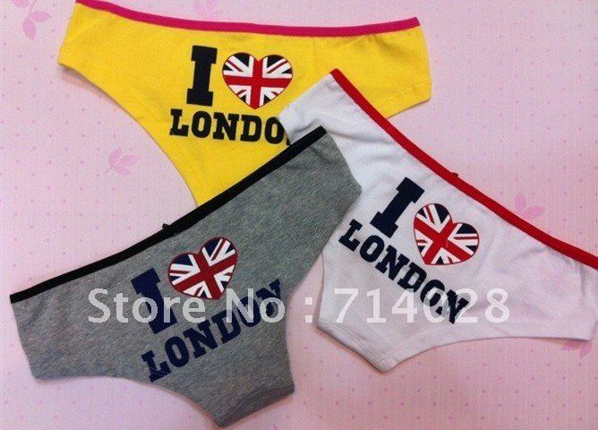 60pcs/lot Free shipping VS Pink panties, womens panties, ladies panties, Cotton panties---Love London