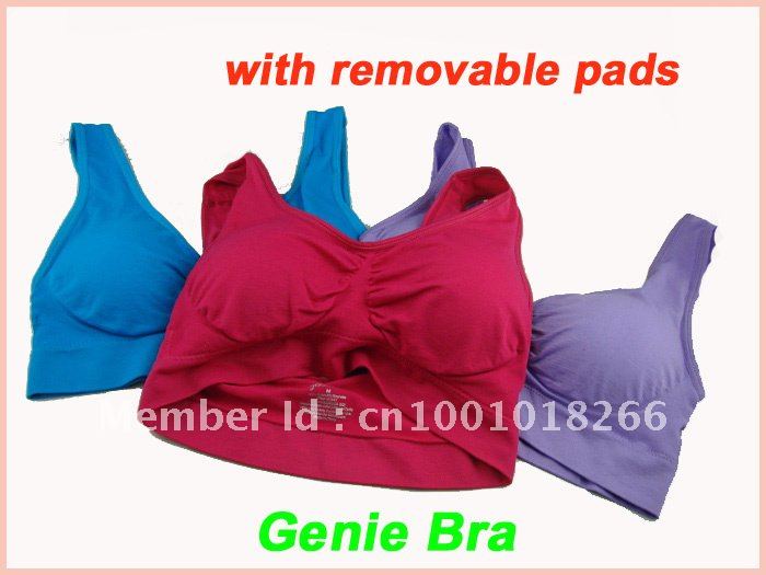 60pcs/lot New Genie Bra seamless bras with removeable pads various sizes colors,ahh bra(OPP bag)