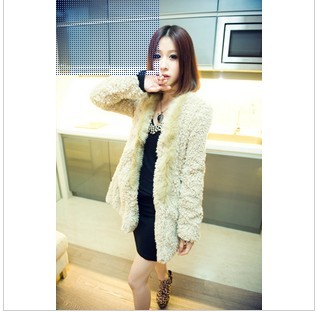 626 2011 autumn and winter fur collar lace domesticated hen a long outerwear 2