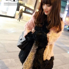 6651 outerwear 2012 winter fur overcoat outerwear free shipping