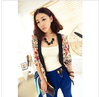 669 flower half sleeve suit jacket 2