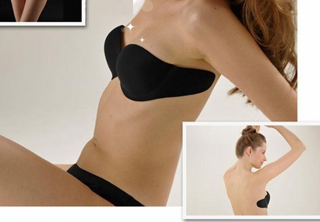 6pc Top Quality Sexy Reusable Silicone push up adhesive Nude Black Strapless seamless Backless Invisible Bra Women's Bras#63E