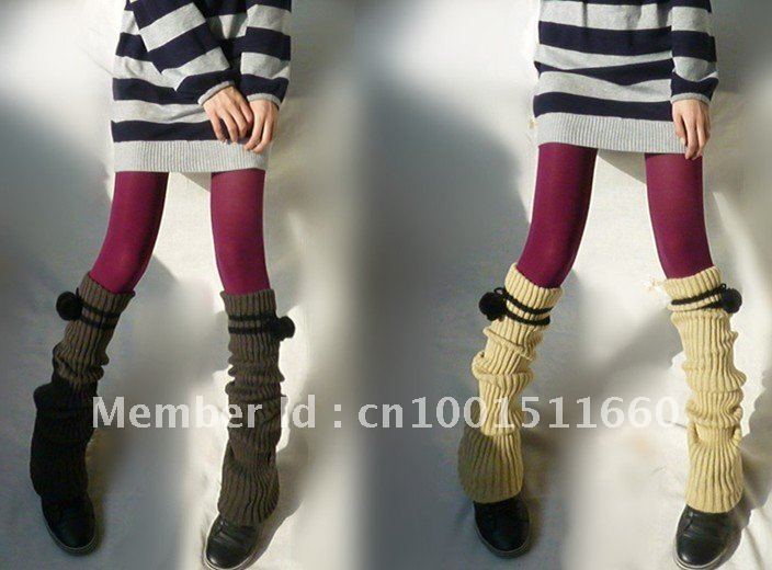 70 cm extended stripe reactor hair bulb knees leg set loose wool their socks 10pcs