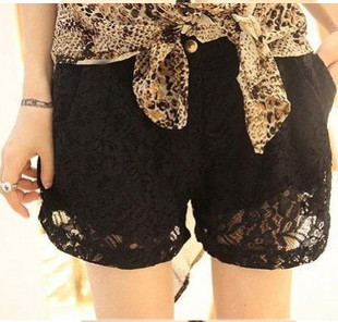 7006 2012 summer all-match sexy small lace shorts double layer all-match basic heat