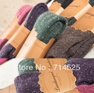 754 polka dot round dot display wire bling wool blending autumn and winter thickening step on the foot stockings 0.16