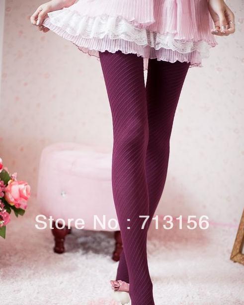 779 ultra elastic obliquely stripe pantyhose legging pantyhose socks