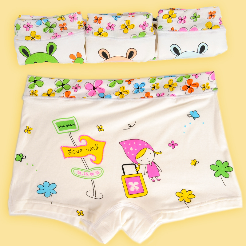 8 skin-friendly modal child panties little girl female child trunk 1-10