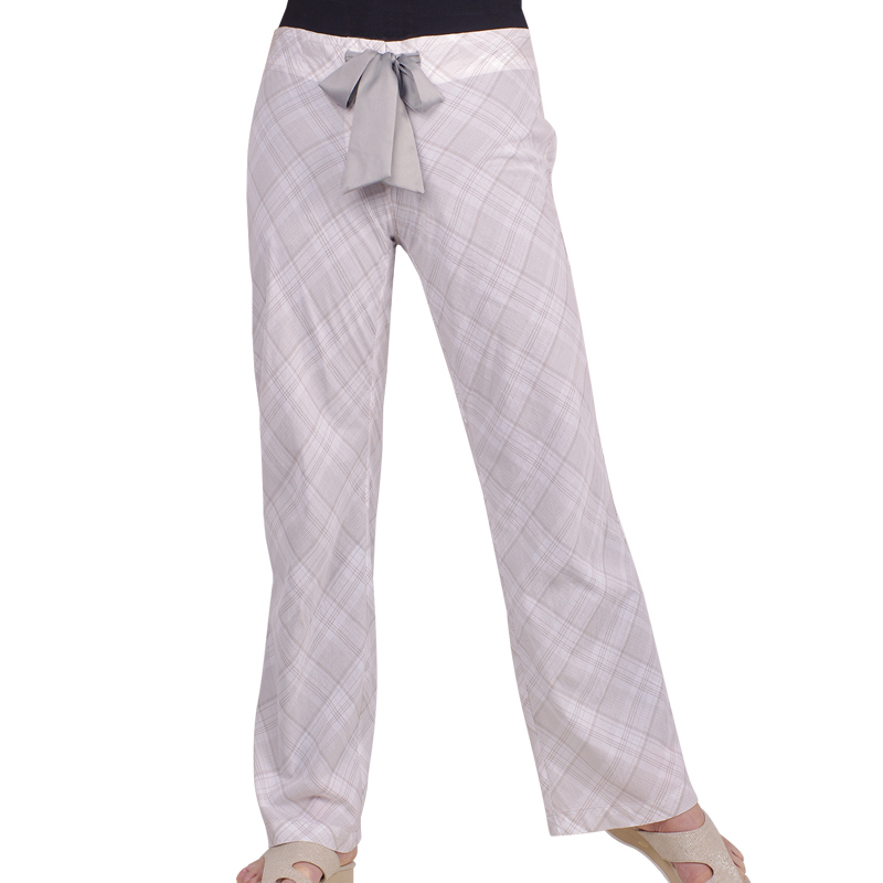 8 summer plaid plus size casual pants thin pants at home pajama pants long trousers vs-9129