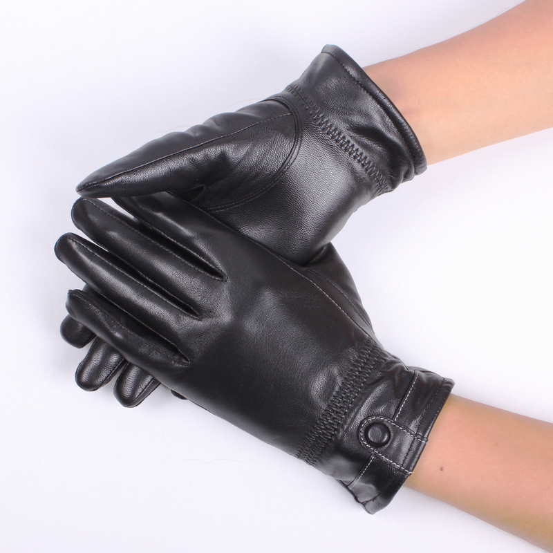 800 sheepskin gloves winter women's all-match plus velvet thermal genuine leather gloves