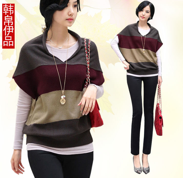 813 autumn knitted batwing shirt loose the trend of women plus size sweater outerwear