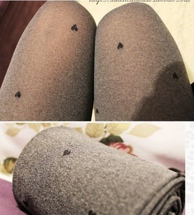 8158 ! love heart grey heather grey color pantyhose