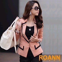 8609 2012 autumn ol short design slim white collar long-sleeve blazer suit short jacket