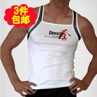 88 cr male vest fashion tight sports vest 100% cotton underwear key vest