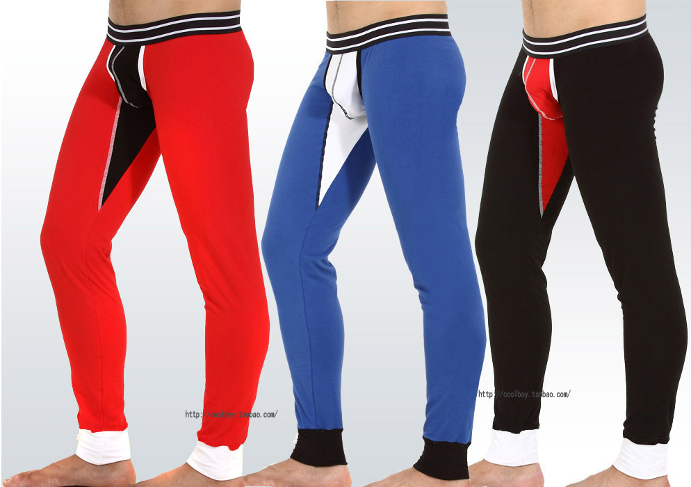 88 seobean fashion male long johns tight 100% cotton underwear male legging underpants