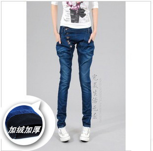 8895-a winter plus velvet jeans thickening edition