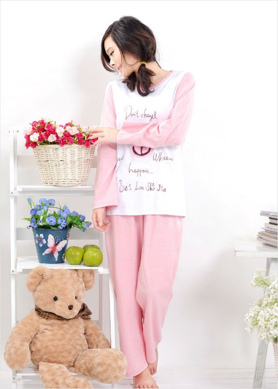 9-hyt069 ,2pcs/set,free shipping,sleep cute cotton pajamas sets