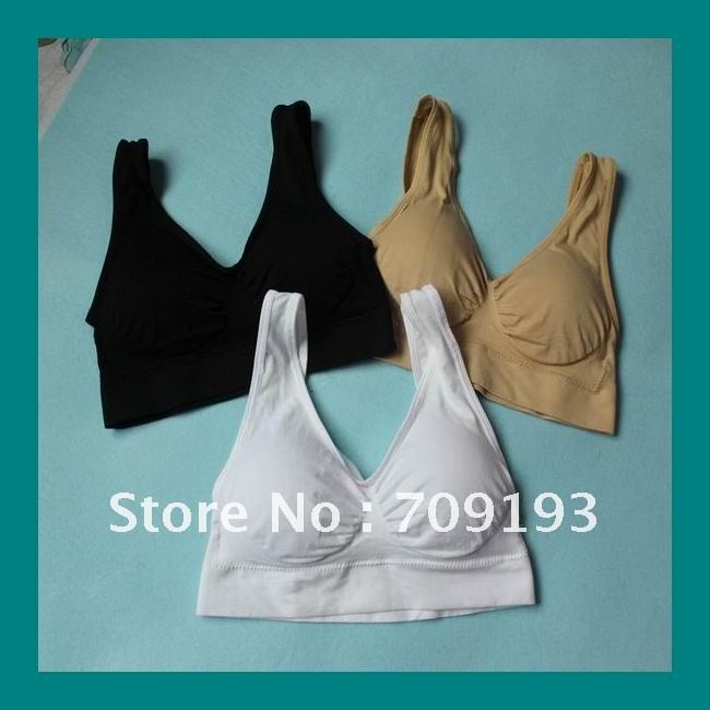 90pcs/lot (3pcs/box) Free shipping Double Sided with pad Genie Yoga Bra high quality Sports Body Shaper