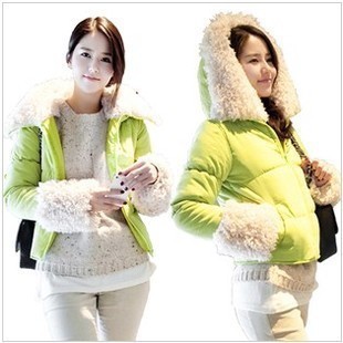 9316 slim berber fleece hooded short design wadded jacket cotton-padded jacket