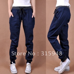 9812 summer plus size casual pants female loose harem pants jeans long trousers