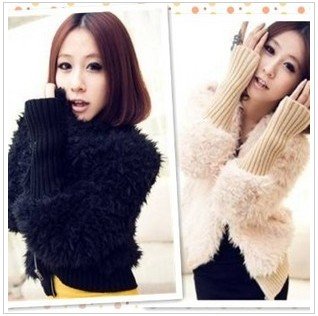 9820# Korean women's fashion fall 2011 new lambs hairy coat 2 colors