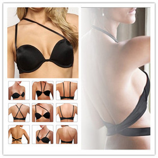 99 tie invisible halter-neck underwear no shoulder tape cup water bag bra plus size h115