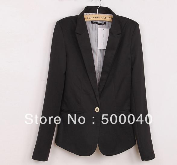 A buckle color candy colors suit Slim suit jacket women 7574