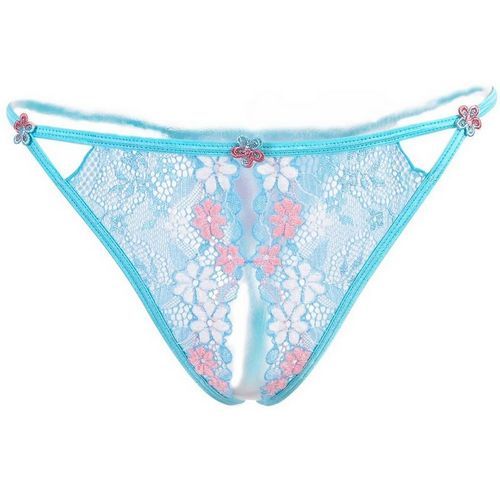 A gift of love Bell orchid lingerie women's lace temptation embroidery thong cute panties transparent t 1307 All wholesale