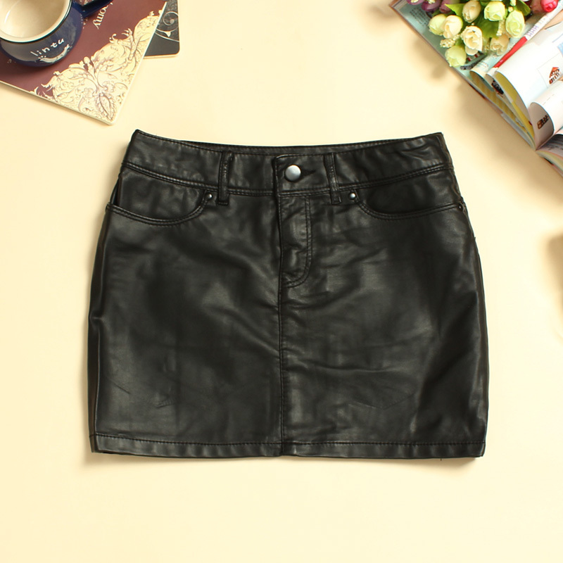 A071-104 2012 female bust skirt leather skirt slim hip PU skirt bust skirt