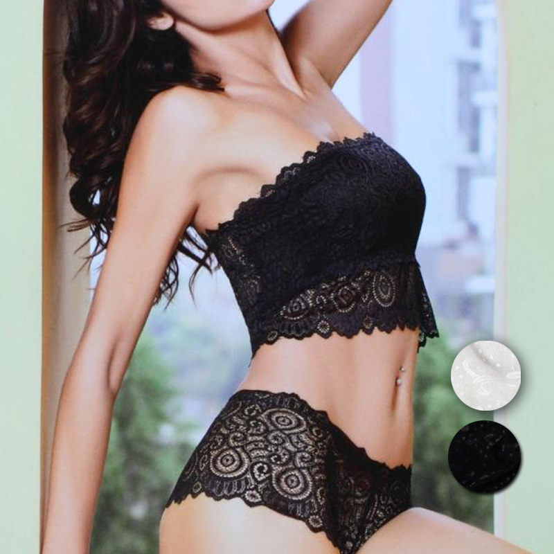 A08 - all-match sexy pad ultra wide lace tube top spaghetti strap women's tube top long design