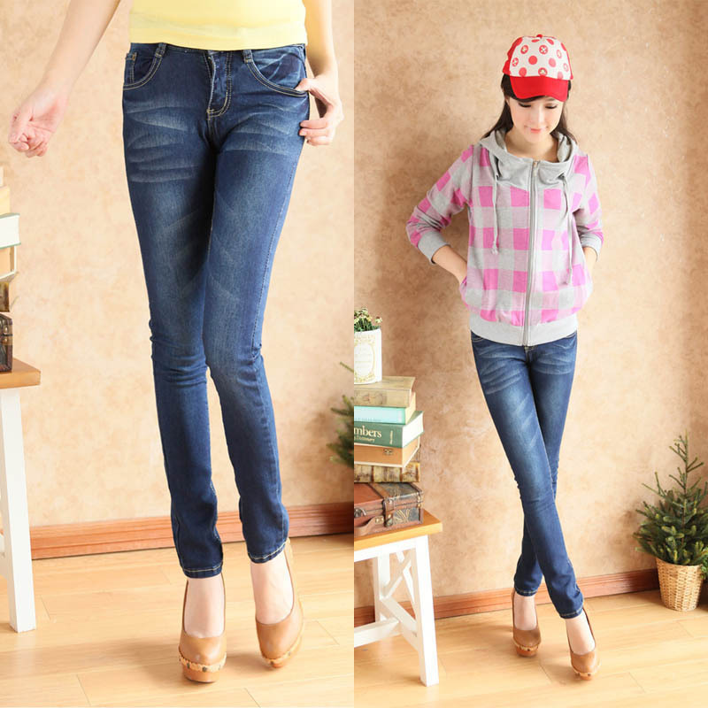 A084-130 female 2012 slim cat scratches jeans low-waist trousers skinny pants pencil pants