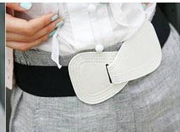 A117 fashion brief all-match leather buckle on elastic women's belt waist decoration strap decoration 57g