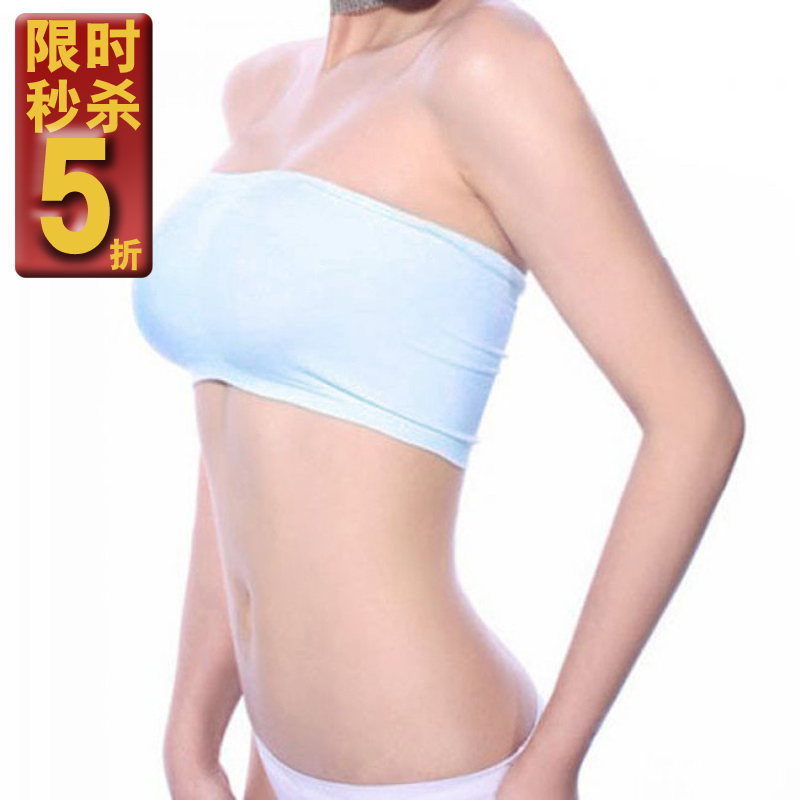 A1201 fashion candy color tube top modal 100% cotton pectoral girdle shoulder strap winter warm