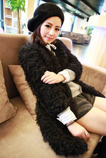 A5278 2012 autumn and winter thickening domesticated hen woolen cloth long-sleeve multicolour design long outerwear