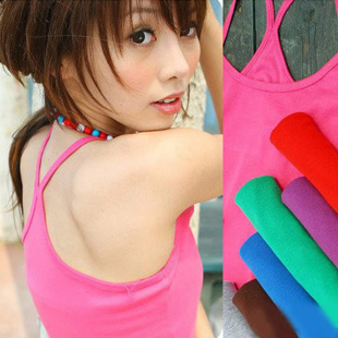 A592 solid color all-match women's slim modal cotton y summer spaghetti strap basic vest ball