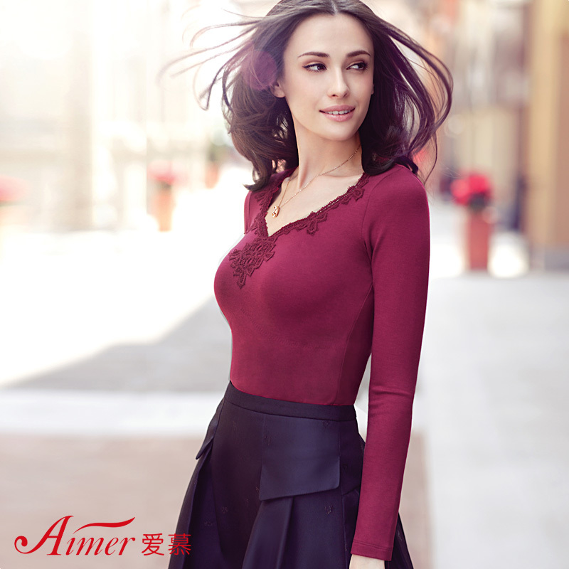 Adorer 12 double layer thermal long-sleeve top am72c76