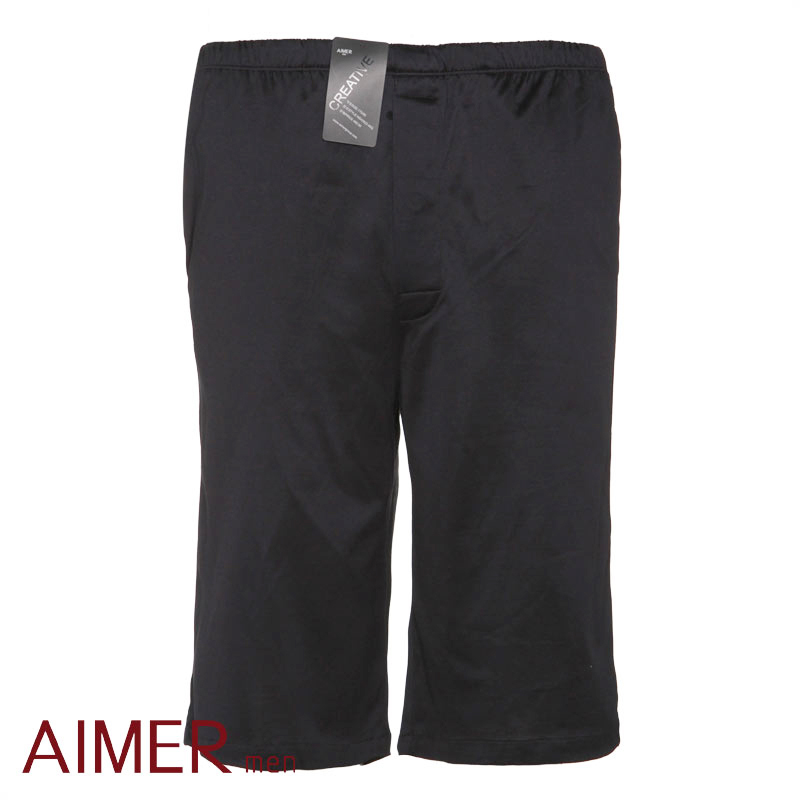 Adorer male derlook - print mercerized cotton double faced fabric plain shorts ns42822