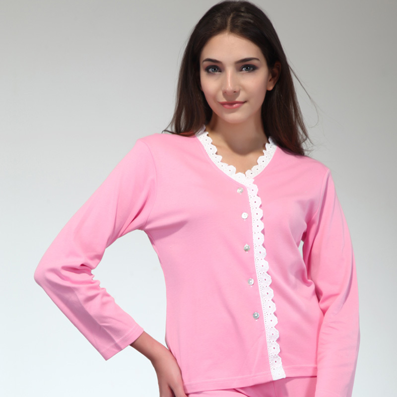 AGL-0012, Sleepwear female cotton long-sleeve lounge female spring and autumn sleep set,FREE SHIPPING