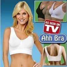 Ahh Bra Genie Bra with Removable Pads Women's Two-double Vest BODY SHAPER Push Up BREAST RHONDA SHEAR