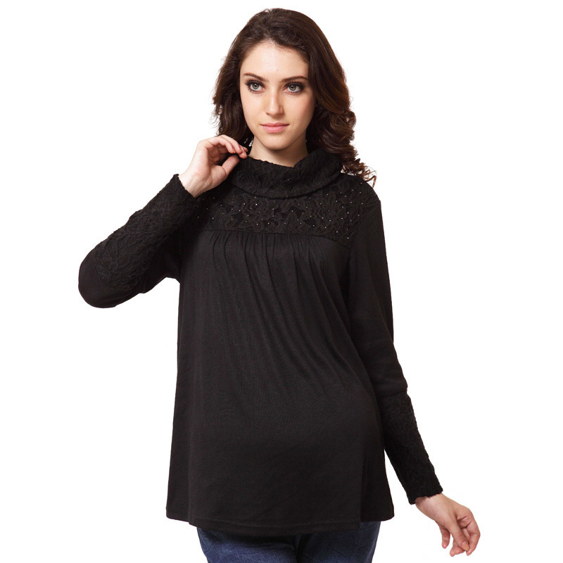 Aibo middot . mommas maternity clothing autumn and winter basic shirt maternity 100% cotton knitted long-sleeve T-shirt 12006