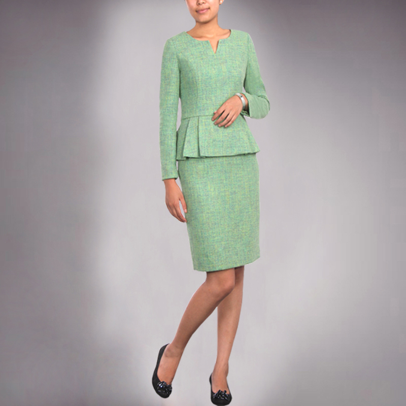 Airangel spring and autumn women's limited edition wool ol slim dress set plus size available