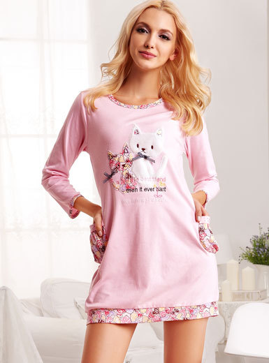 Aliexpress cat pattern cotton long-sleeve derlook skirt 012012104