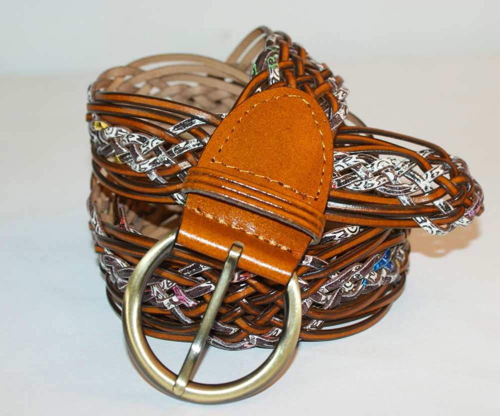 all-match belt decoration wide belt  knitted vintage pin buckle genuine leather strap