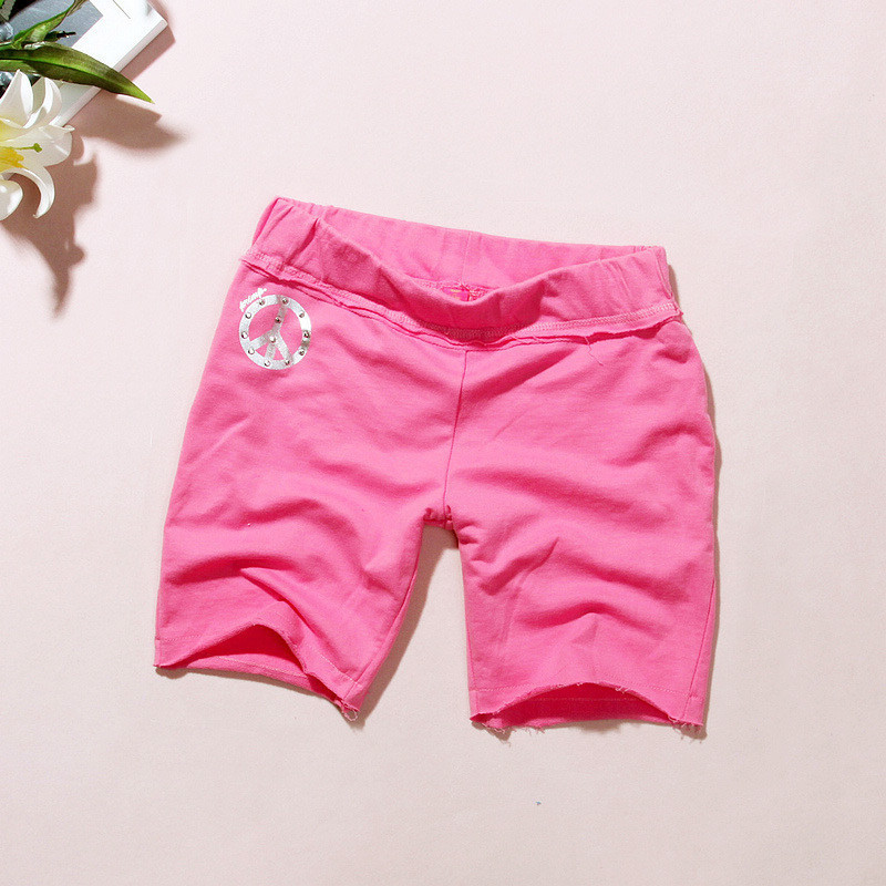 All-match casual 100% cotton comfortable roll-up hem shorts - - d809