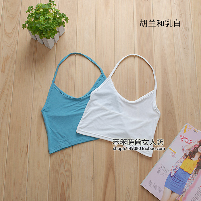 All-match comfortable basic modal small vest female halter-neck tube top multicolor