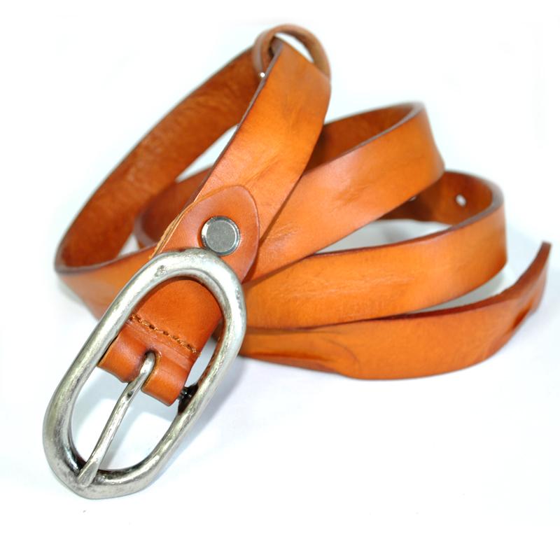 All-match cowhide strap belt genuine leather thin belt female fashion clothes and accessories